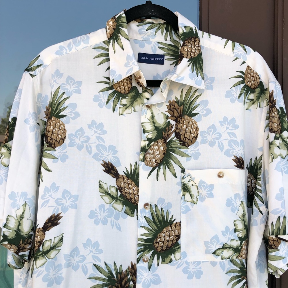 John Ashford Hawaiian Camp Shirt L